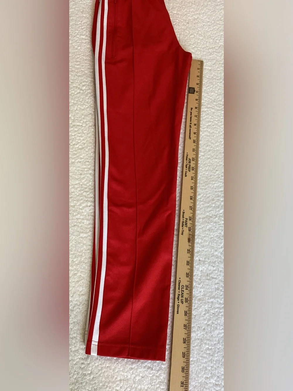Adidas Originals Red 3 Stripe Track Pants Small Y2K Blokecore Retro